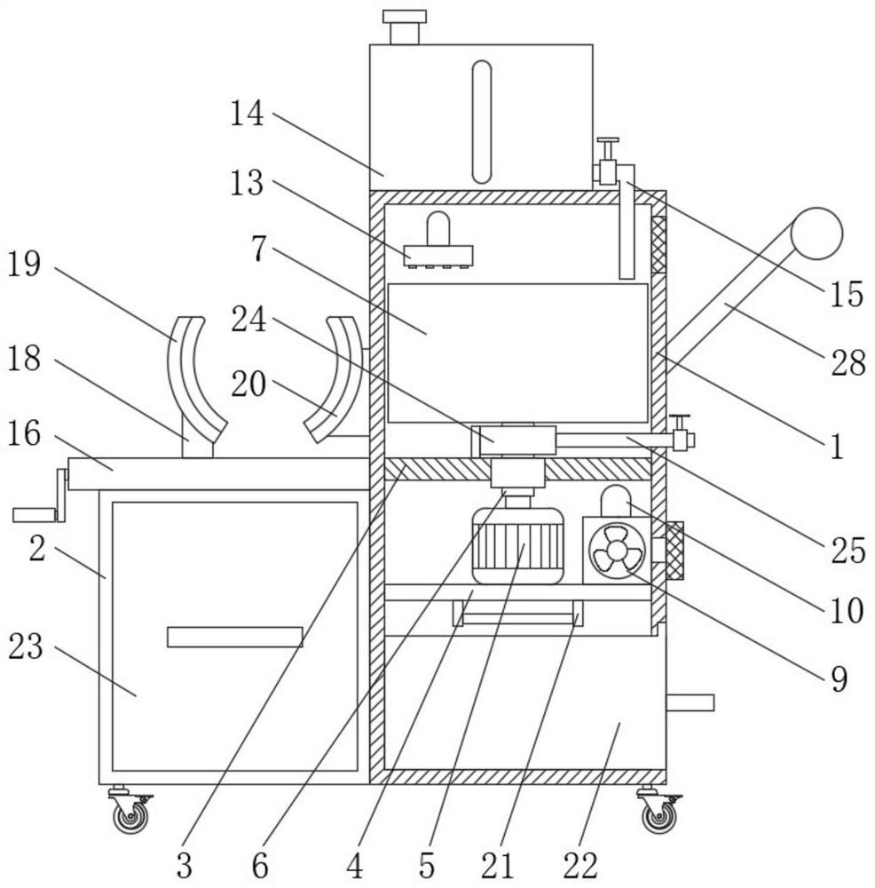 Cleaning and disinfecting device for rapid nursing of wounds of patients