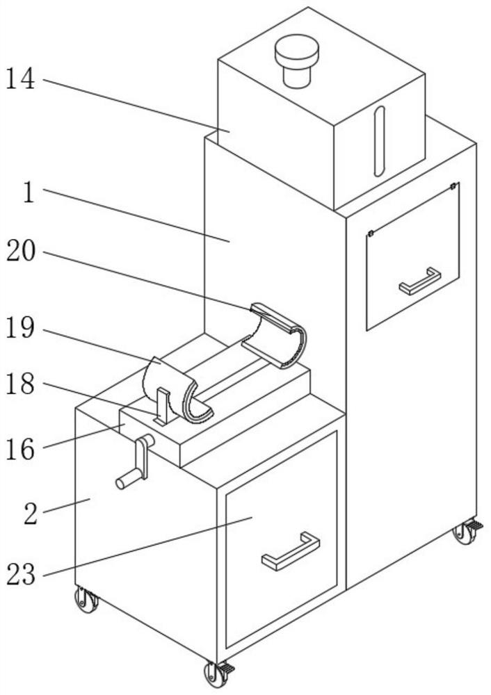 Cleaning and disinfecting device for rapid nursing of wounds of patients