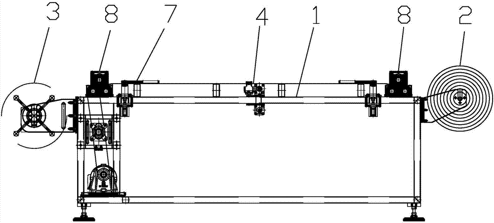 Automatic knitting machine for rattan rough bamboo mat with polygonal hole