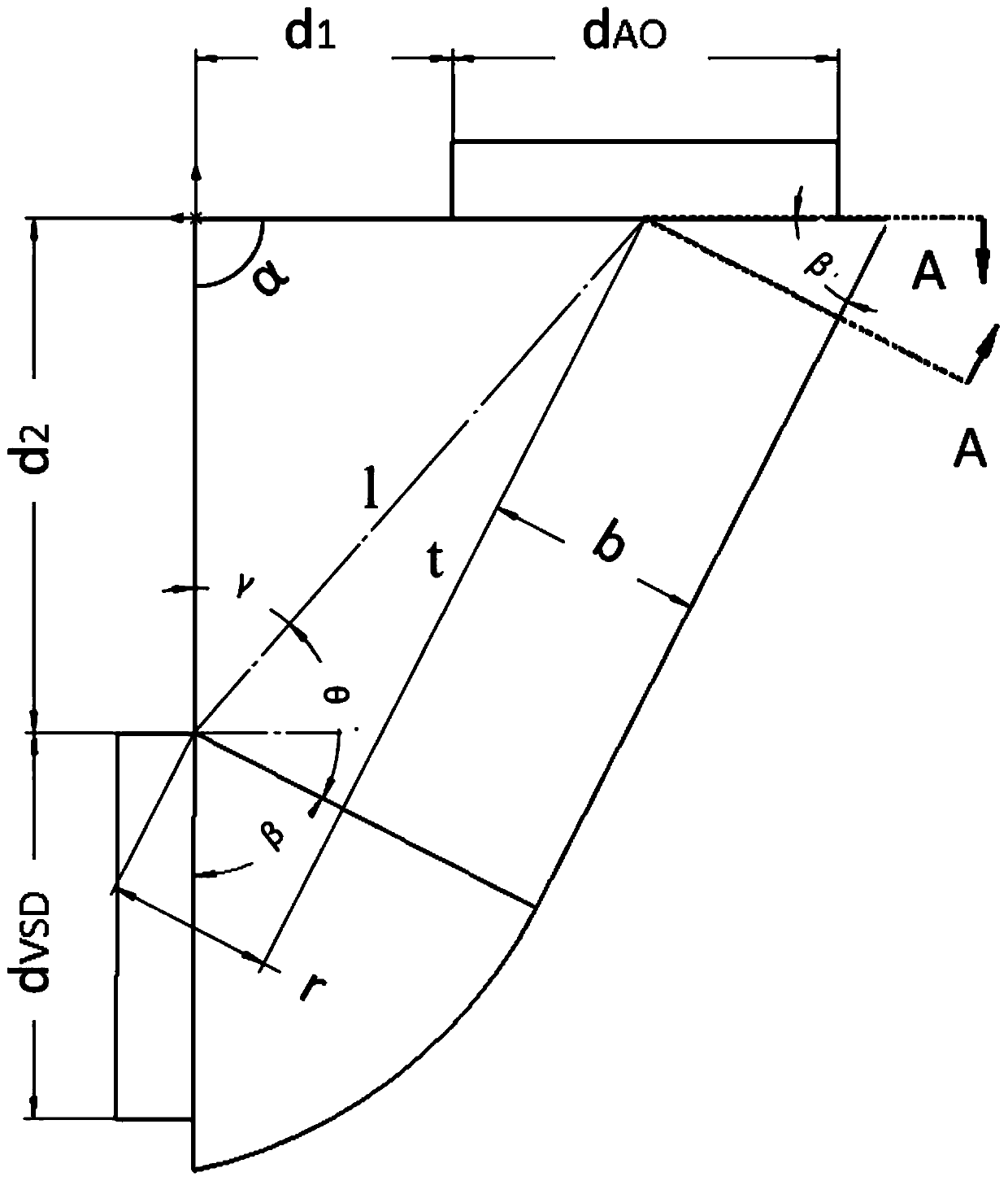 Intracardiac tunnel patch module with turning curved surface