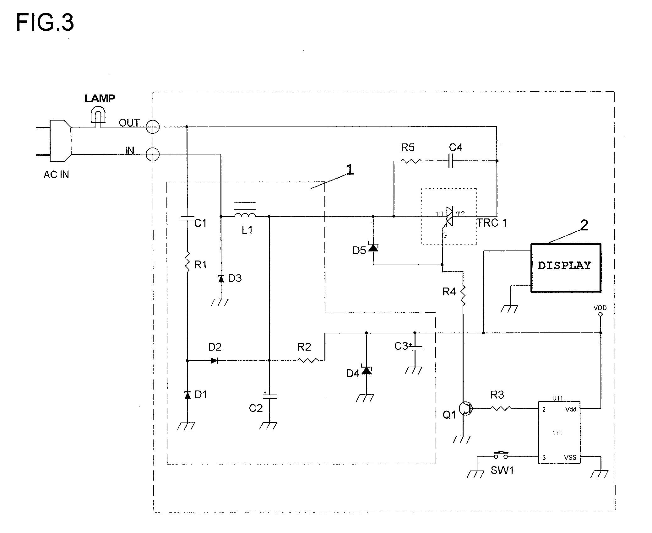 Power supply circuit for the wall mounted electronic switch