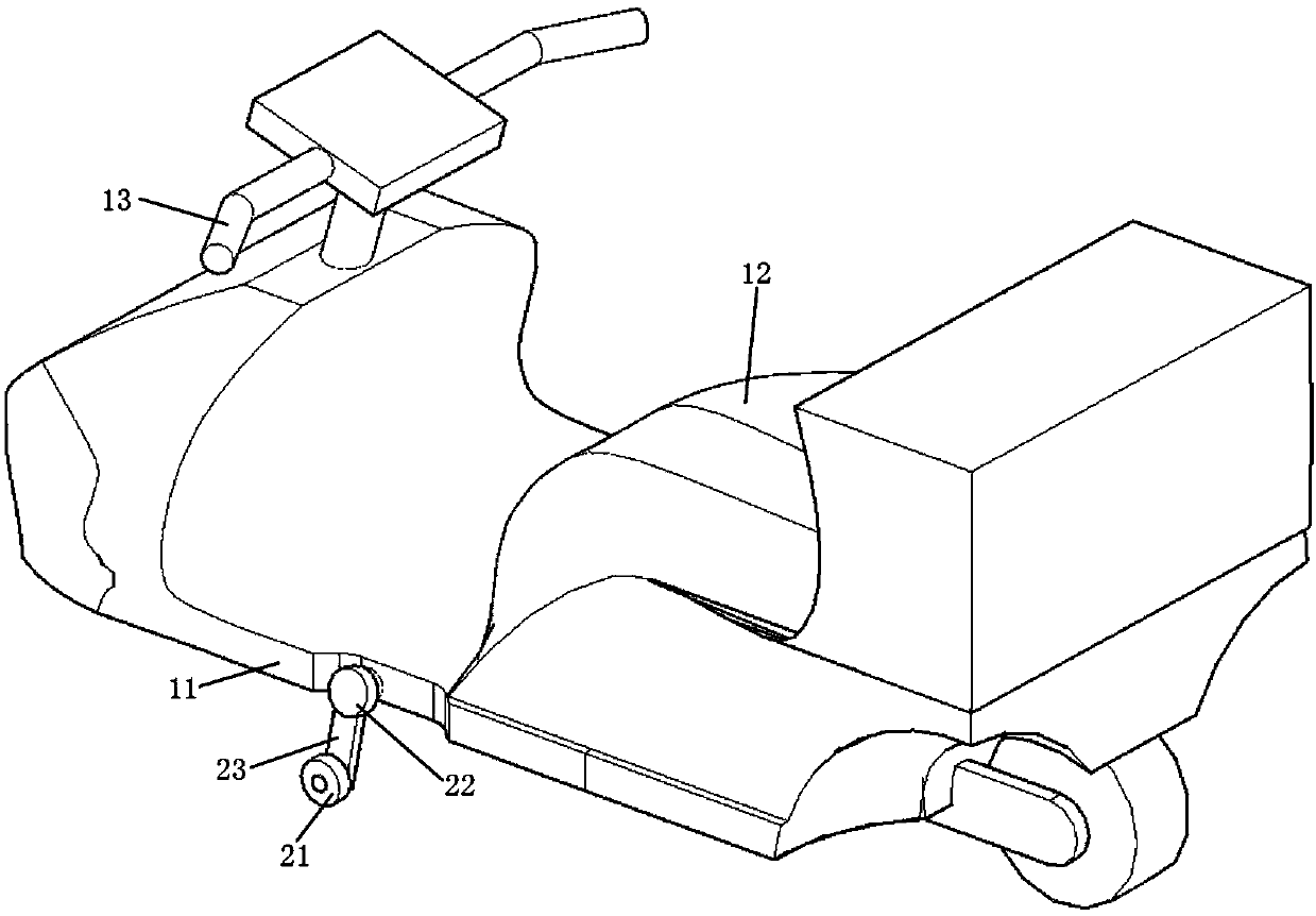 Electric pedal motor with auxiliary wheels