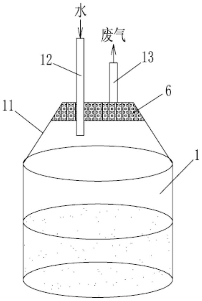 Chlorinated slag high-temperature water quenching chlorine-containing waste gas analysis method and treatment system