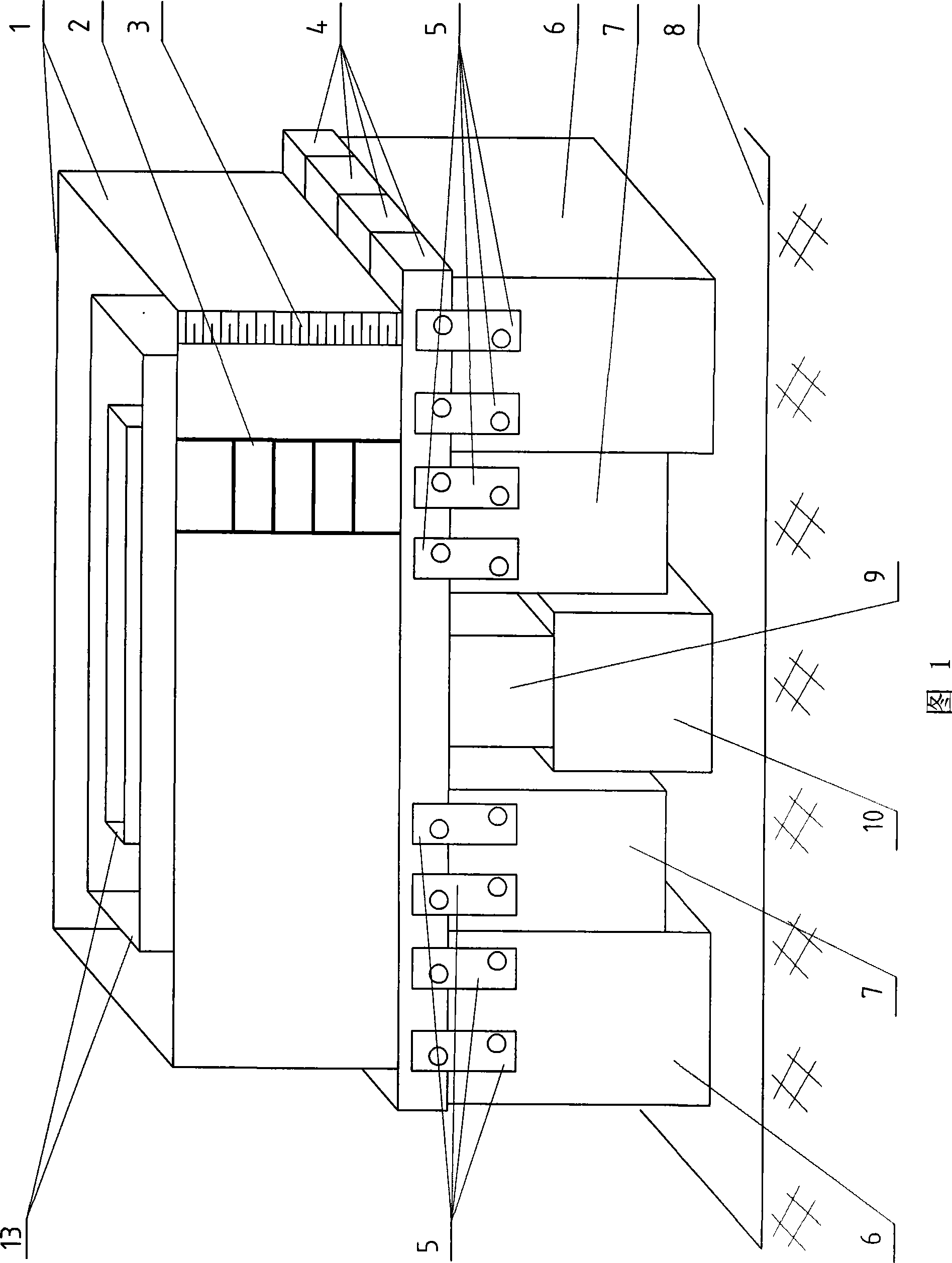 Upper-stacking and lower-hanging combined load static load test pile apparatus