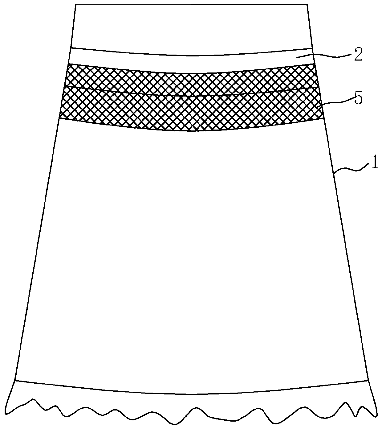 Abdomen-binding lower garment and manufacturing process thereof