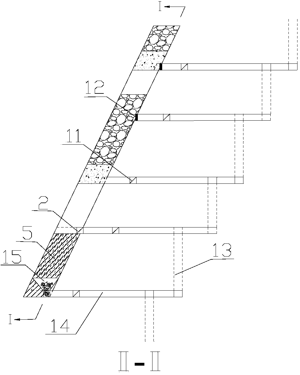 Pre-set space filling mining method without top column and bottom column