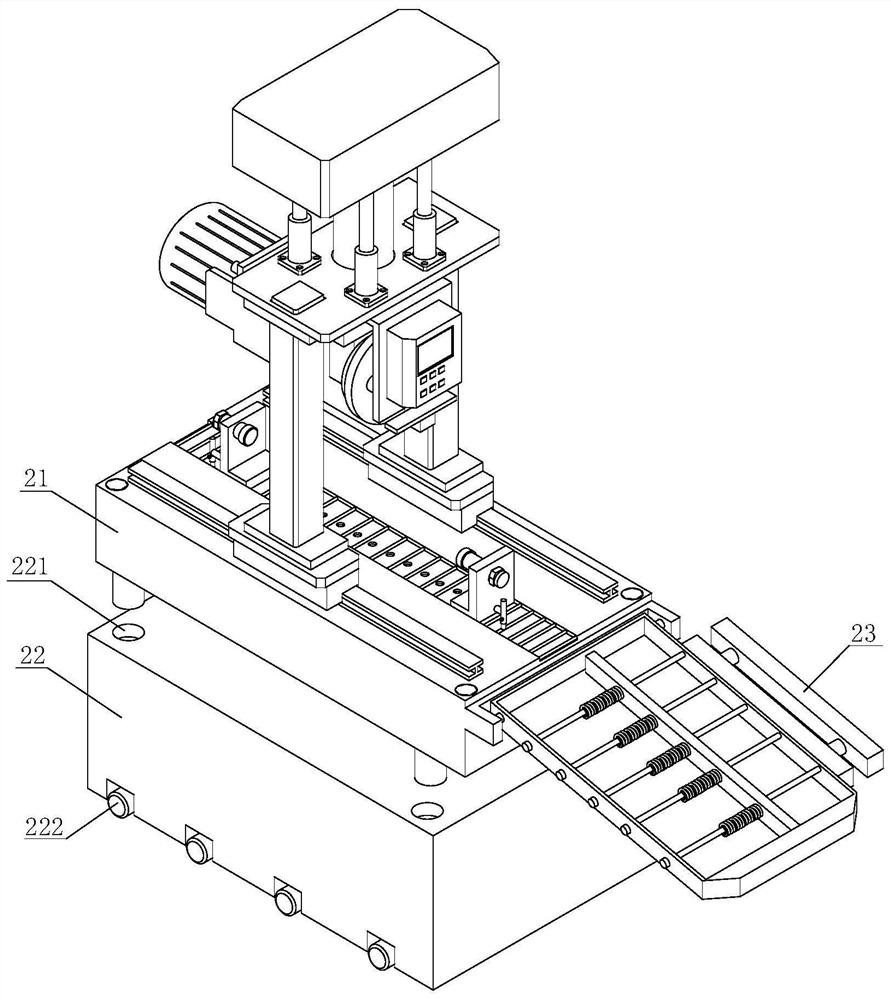 Rebound type blanking machine tool for blackening and grinding of stainless steel plate surface