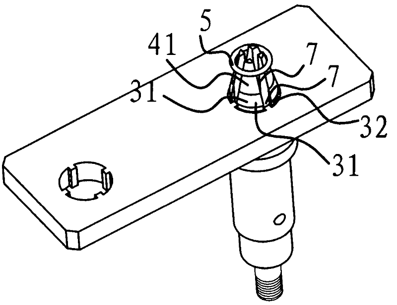 Support ring of needle-stand sealing ring assembling device of safe self-destruction injection syringe