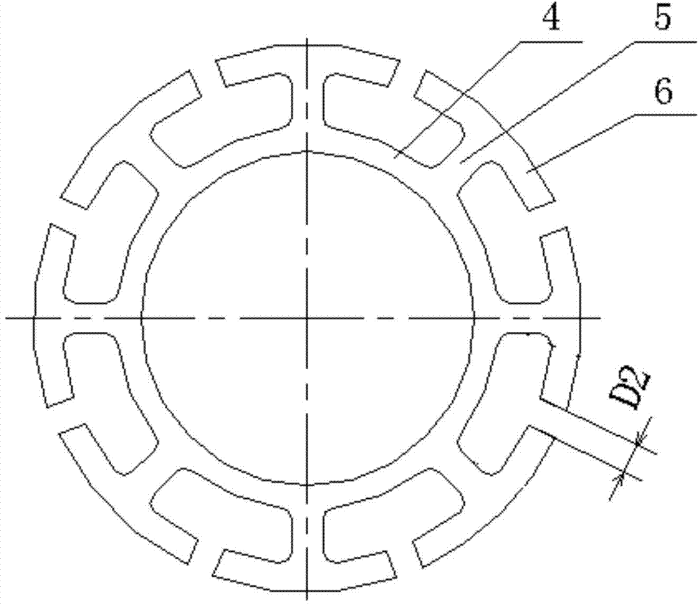 Low-loss and high-precision radial electromagnetic suspension bearing