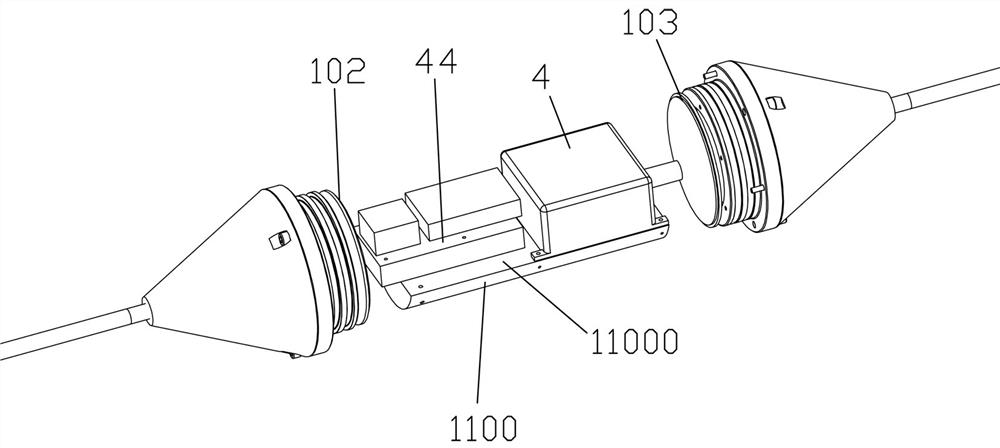 Chain type submarine earthquake monitoring device