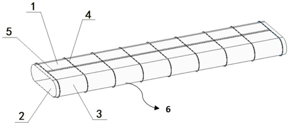 Reinforcing rib structure for preventing channel cooling flat pipe from deforming, and flat pipe reinforcing method