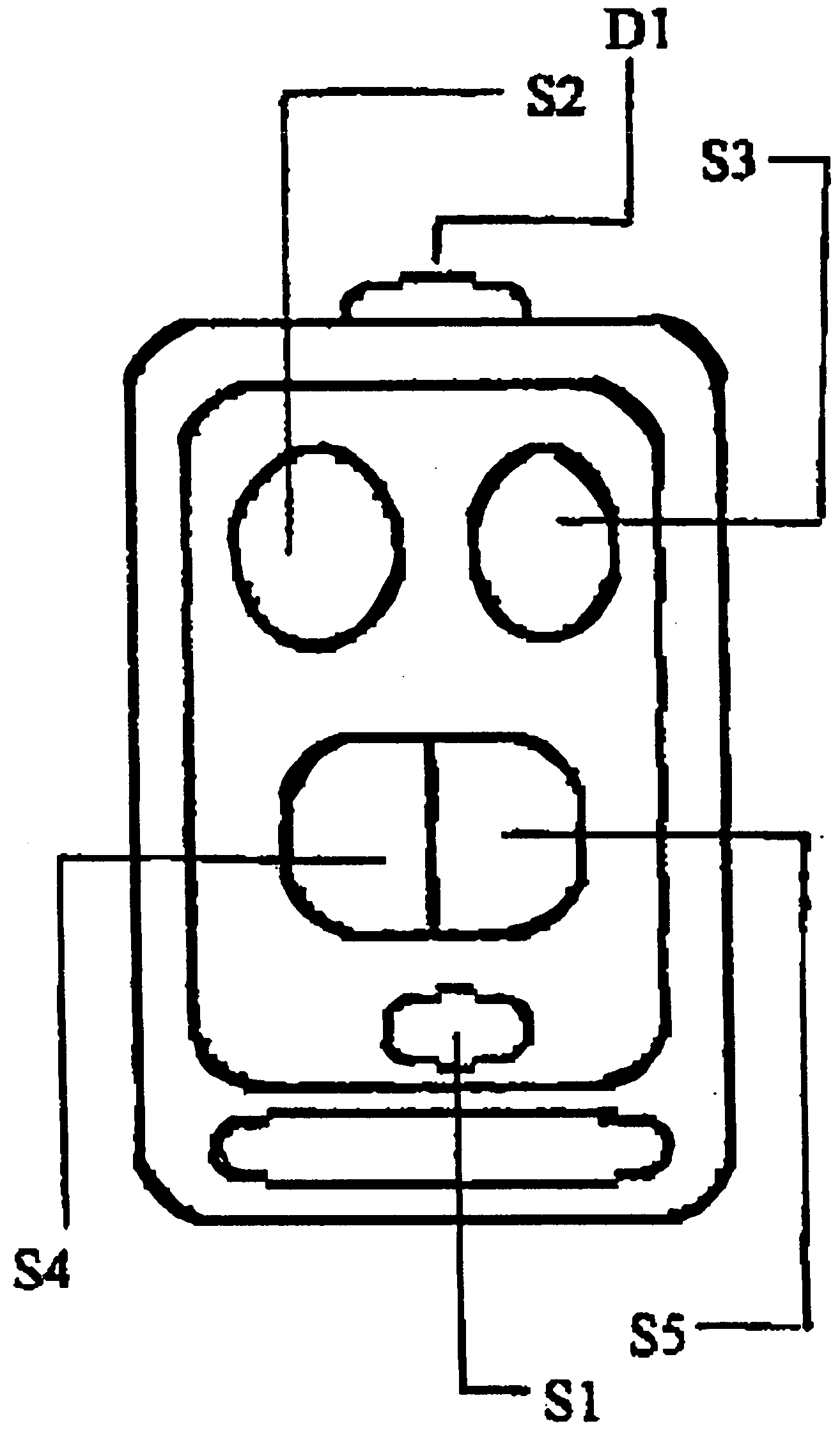 Electric hand lamp or emergency light applied to the transmitter for remote controlled vehicle security alarms