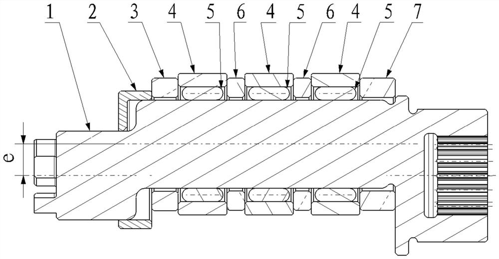 Large-torque hydraulic motor crankshaft