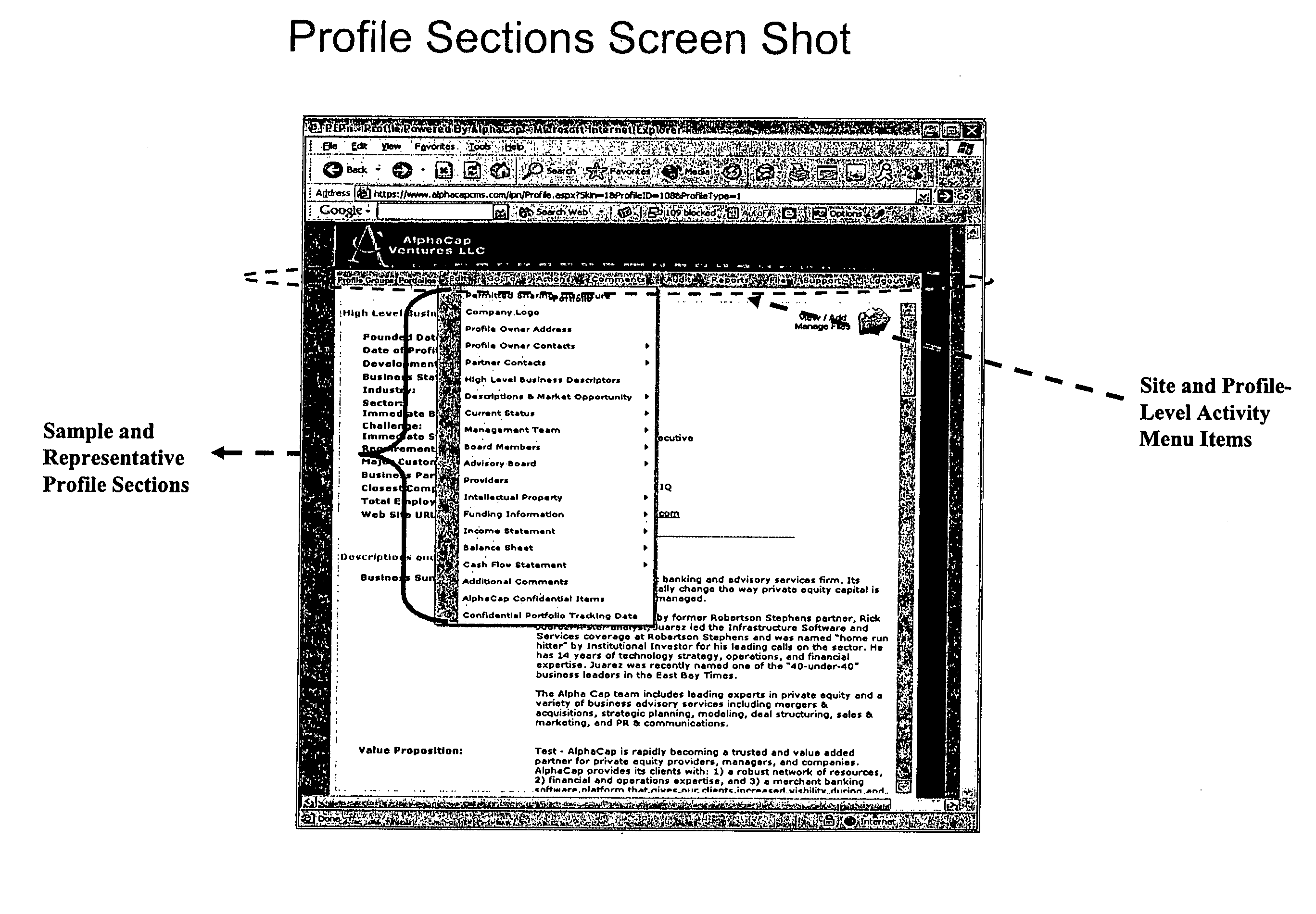 Private entity profile network
