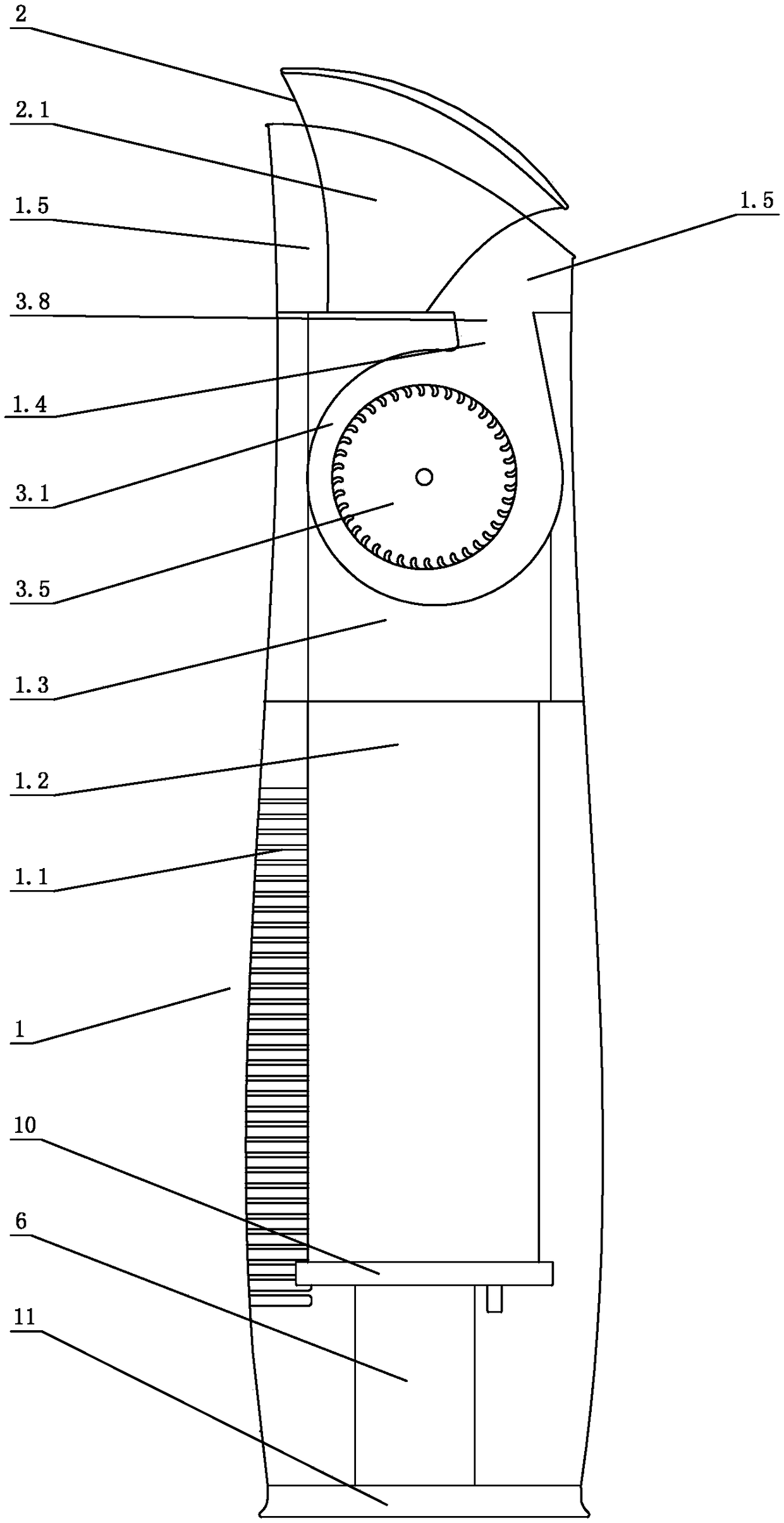 Cabinet type air conditioner air duct structure