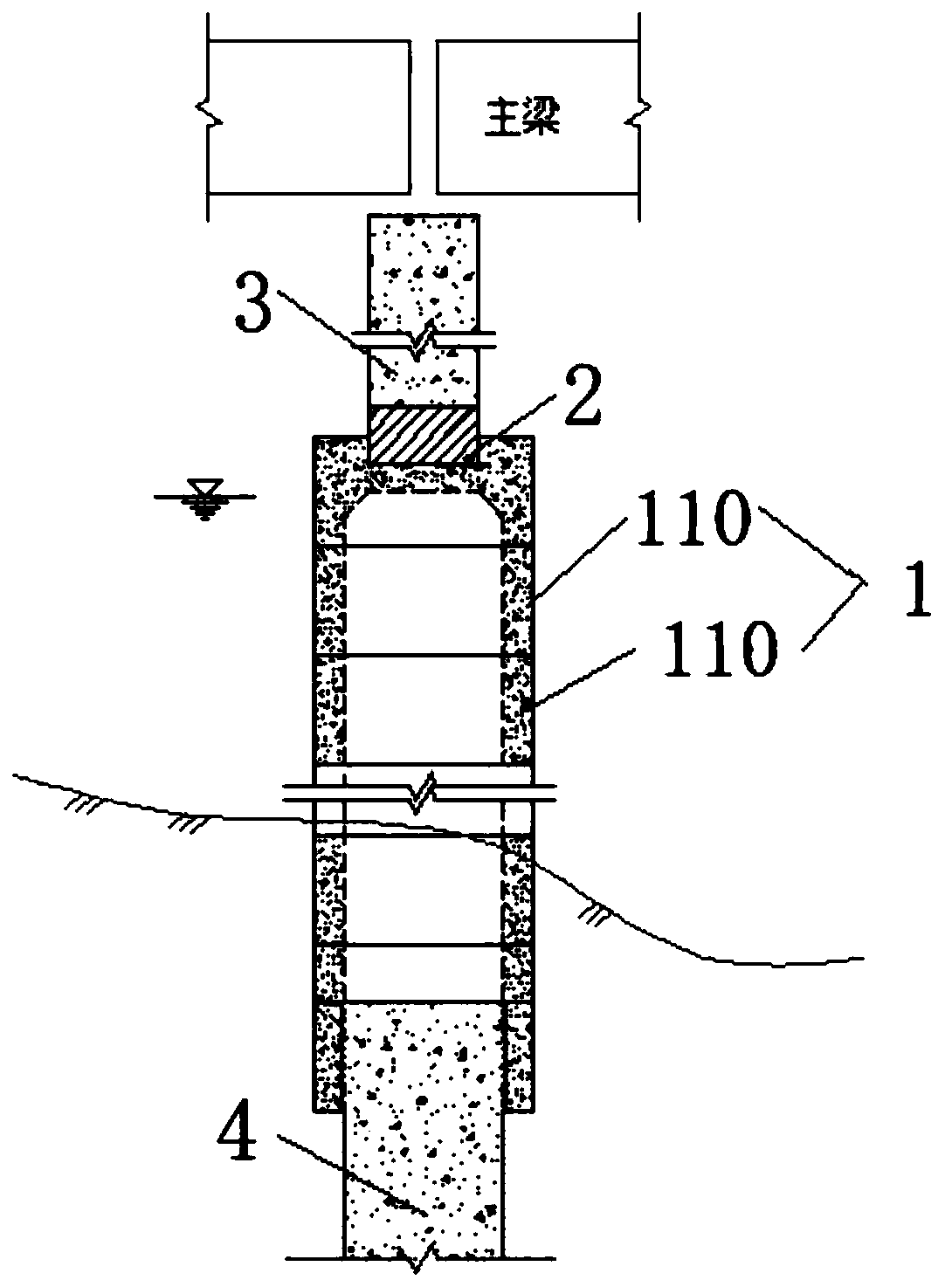 Bearing-platform-free UHPC pile and column integrated structure and construction method thereof