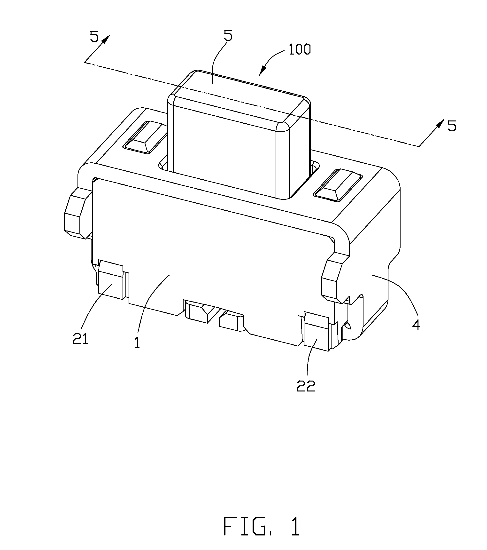 Switch with reduced contacting areas between actuator and insulative housing