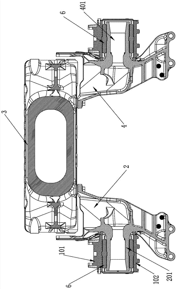 Vehicle balance suspension with balance axles and brackets integrated into one