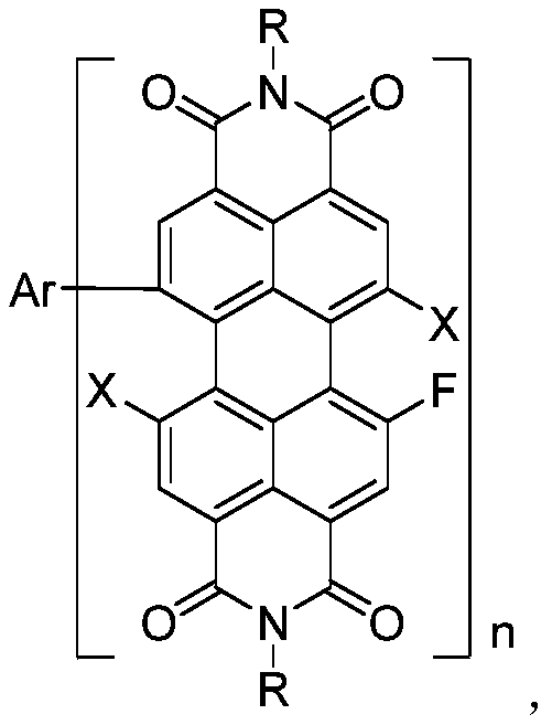 A kind of fluorinated perylene imide derivative and its application