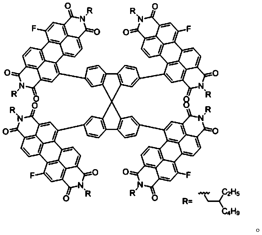 A kind of fluorinated perylene imide derivative and its application