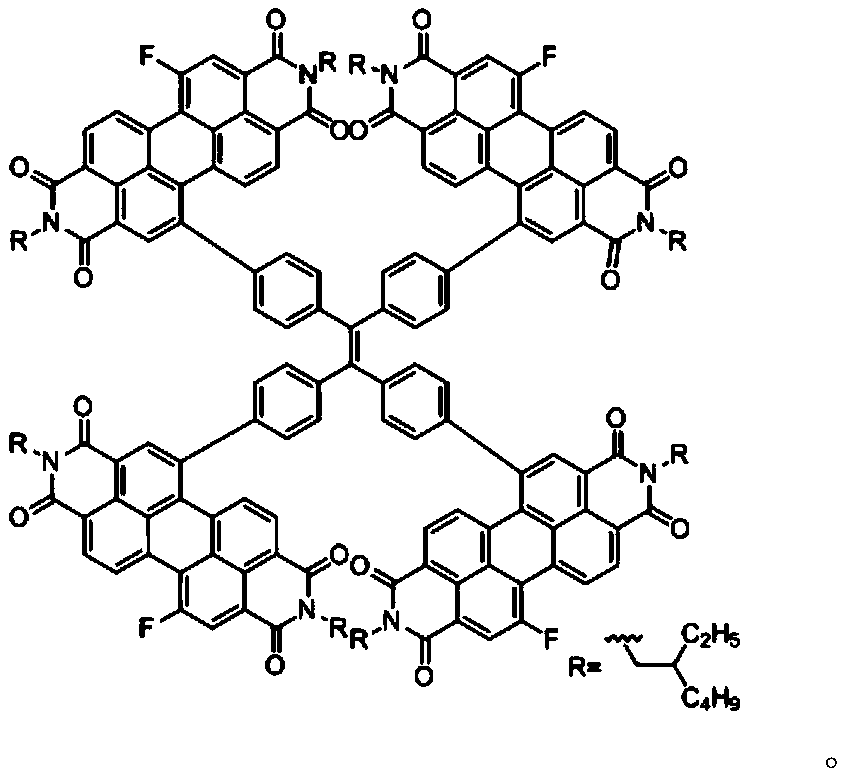 A kind of fluorinated perylene imide derivative and its application