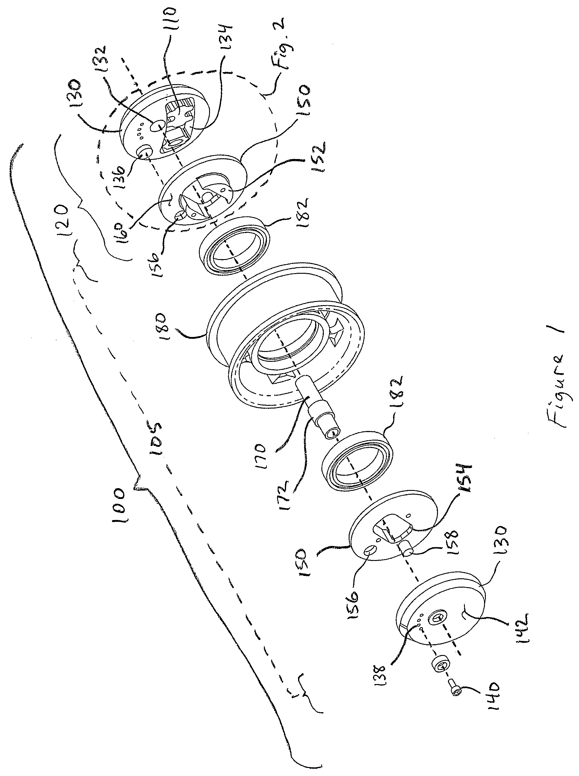 Wheel shock absorbing apparatus