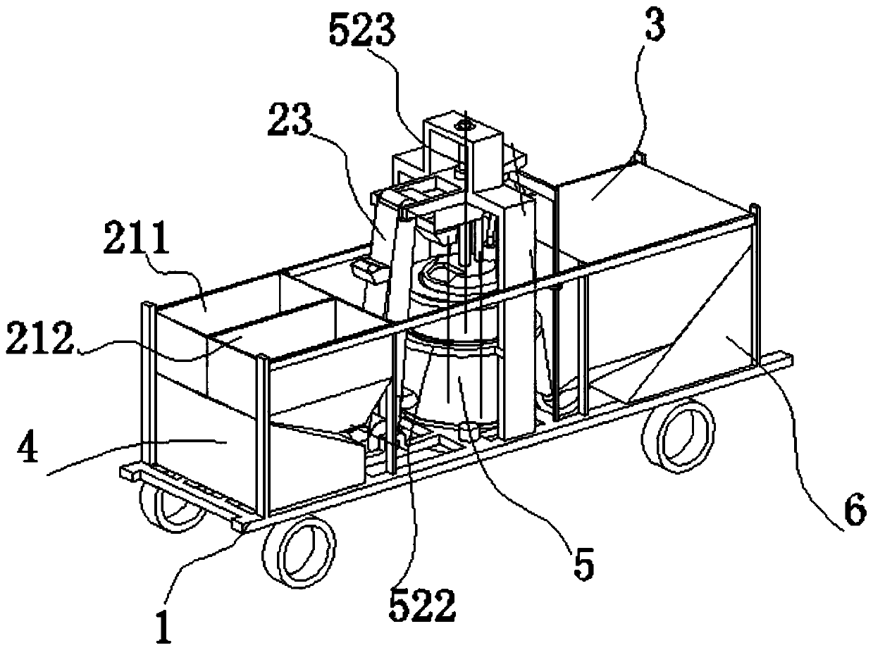 A road concrete transport mixing device and its use method