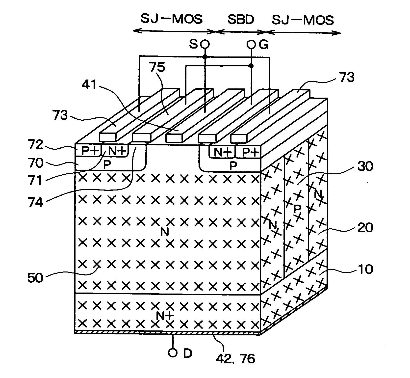 Semiconductor device including schottky barrier diode and method of manufacturing the same