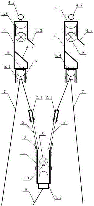 Power transmission line channel crossing protection mechanism