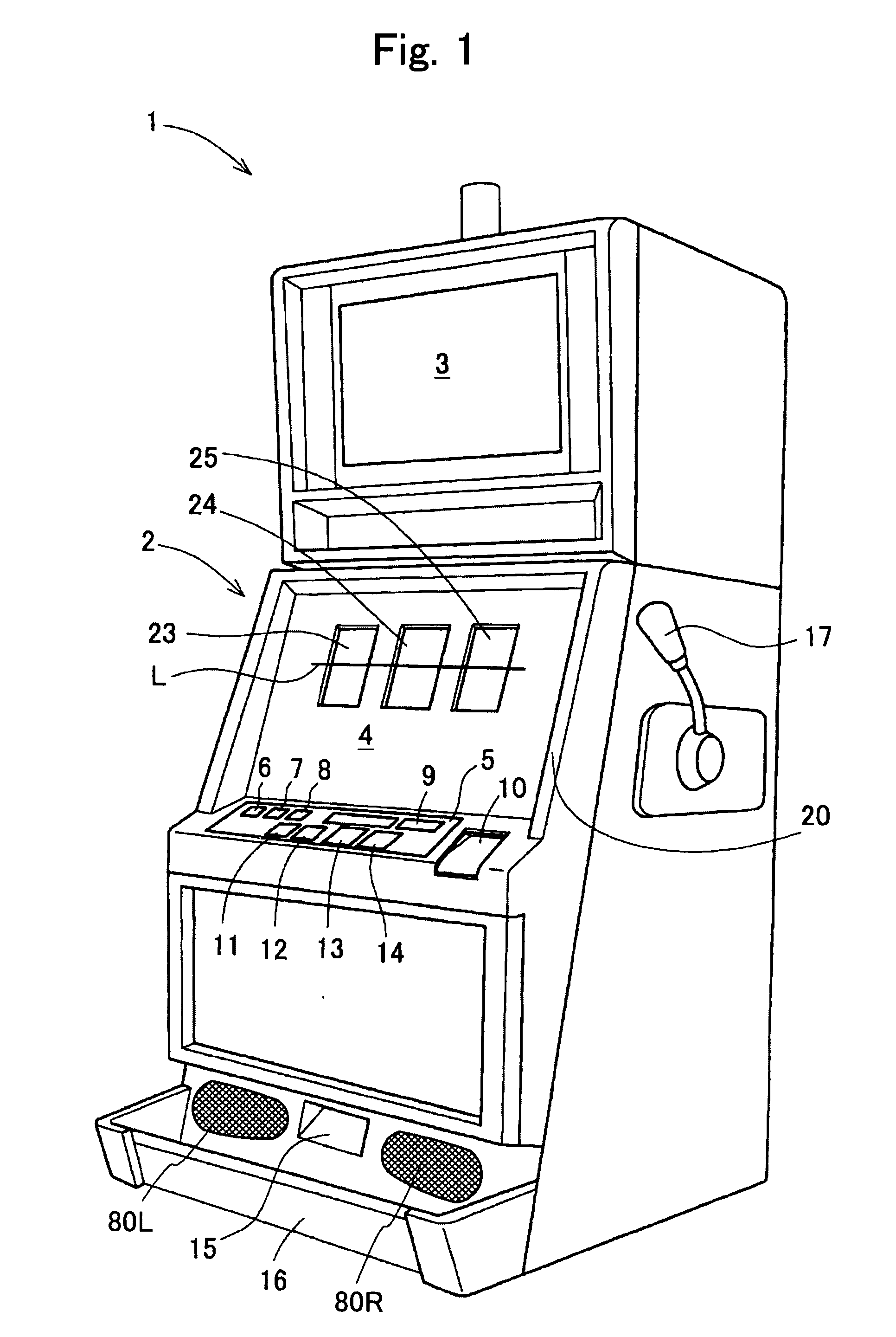 Gaming machine with payout table