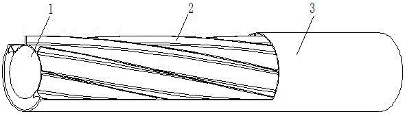 Composite material ground roller shaft core