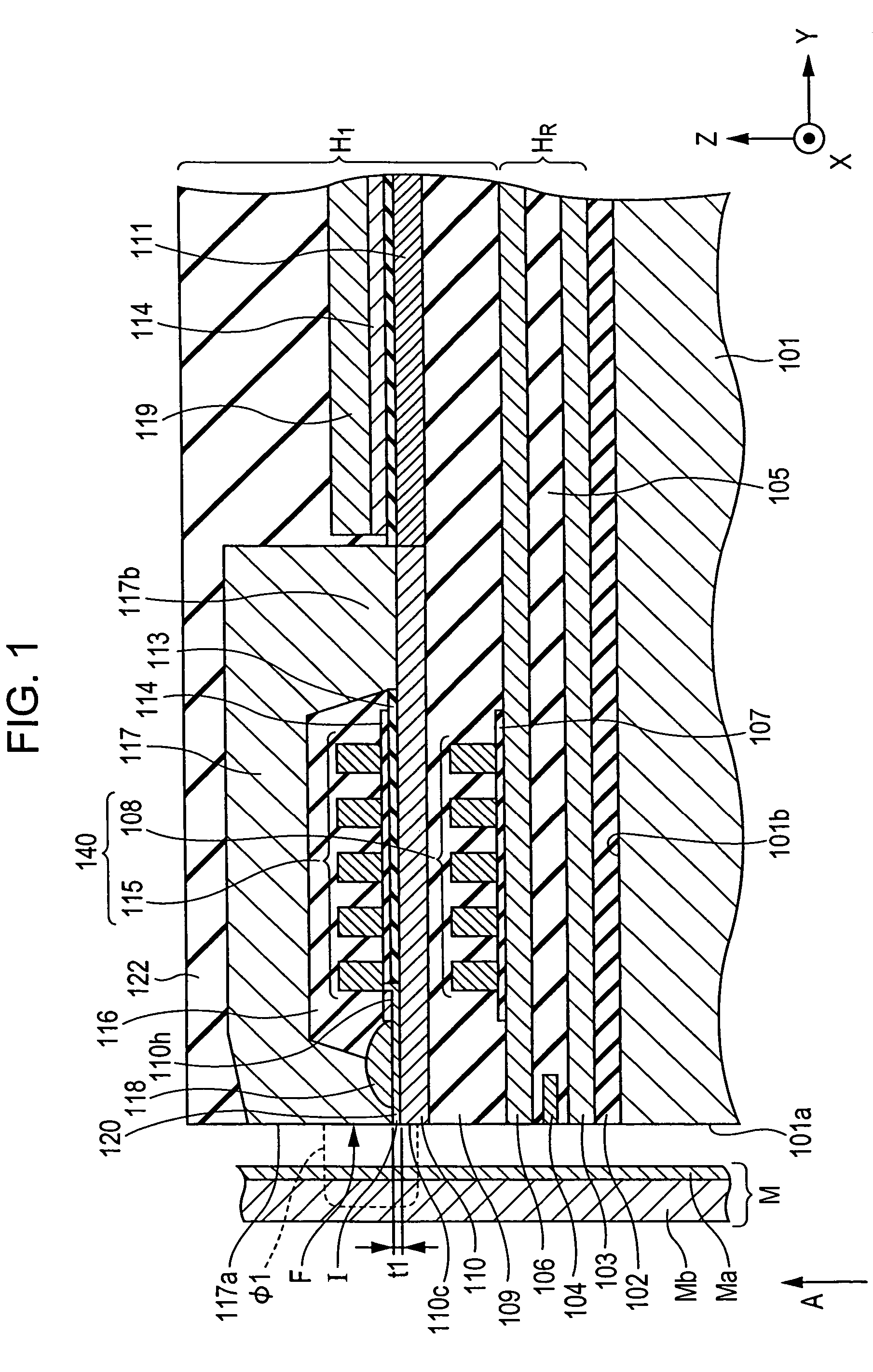 Magnetic recording head having a switching layer which may be rendered non-magnetic by heating