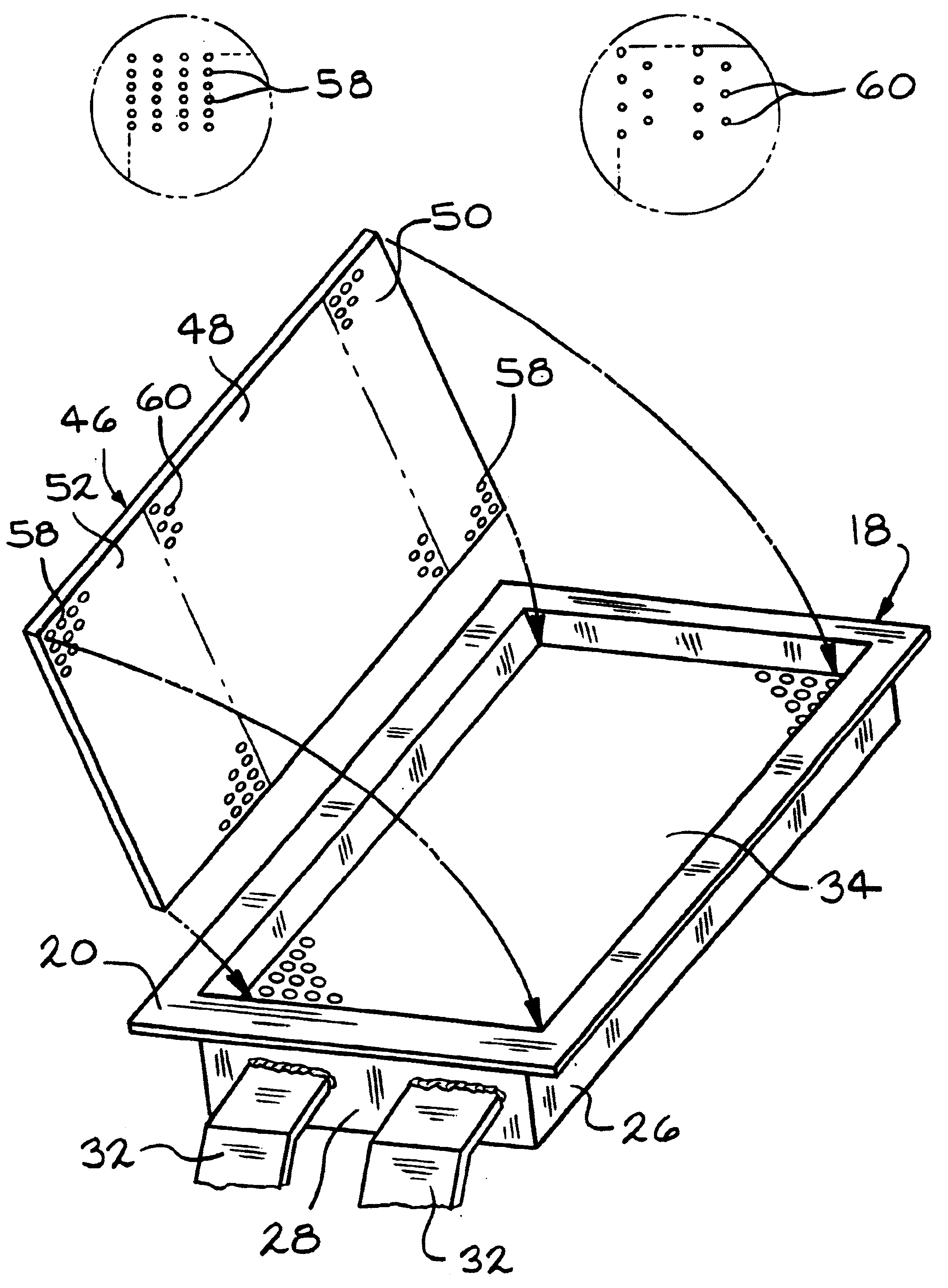 Screen for fiberizing bushings and method