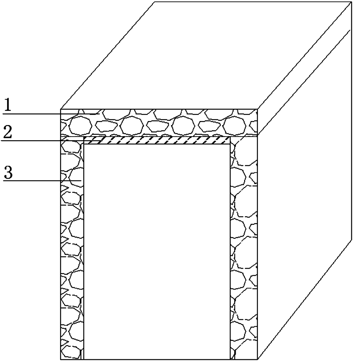 A structure of roof wall decoration layer