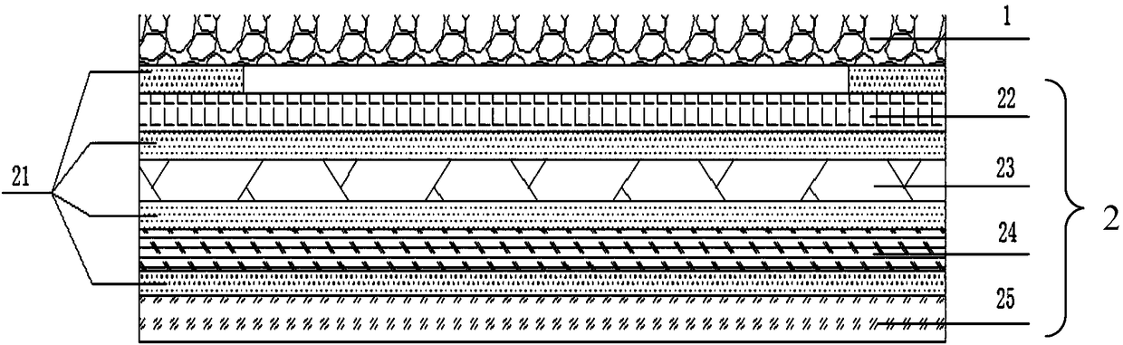 A structure of roof wall decoration layer