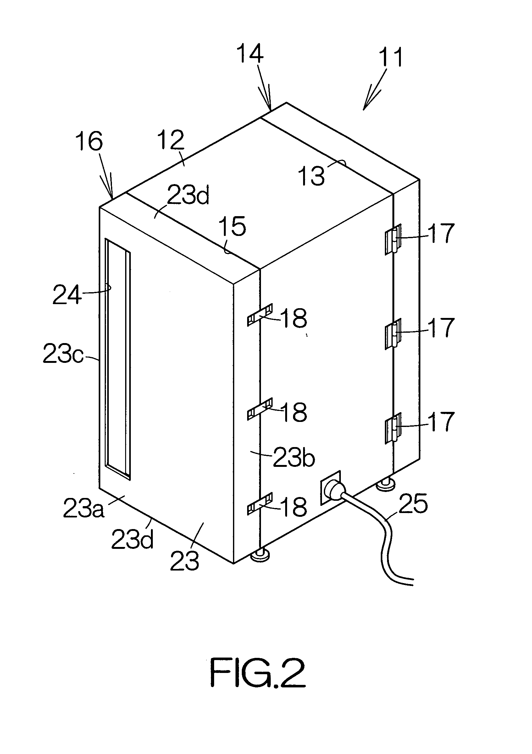 Storage box for electronic apparatus