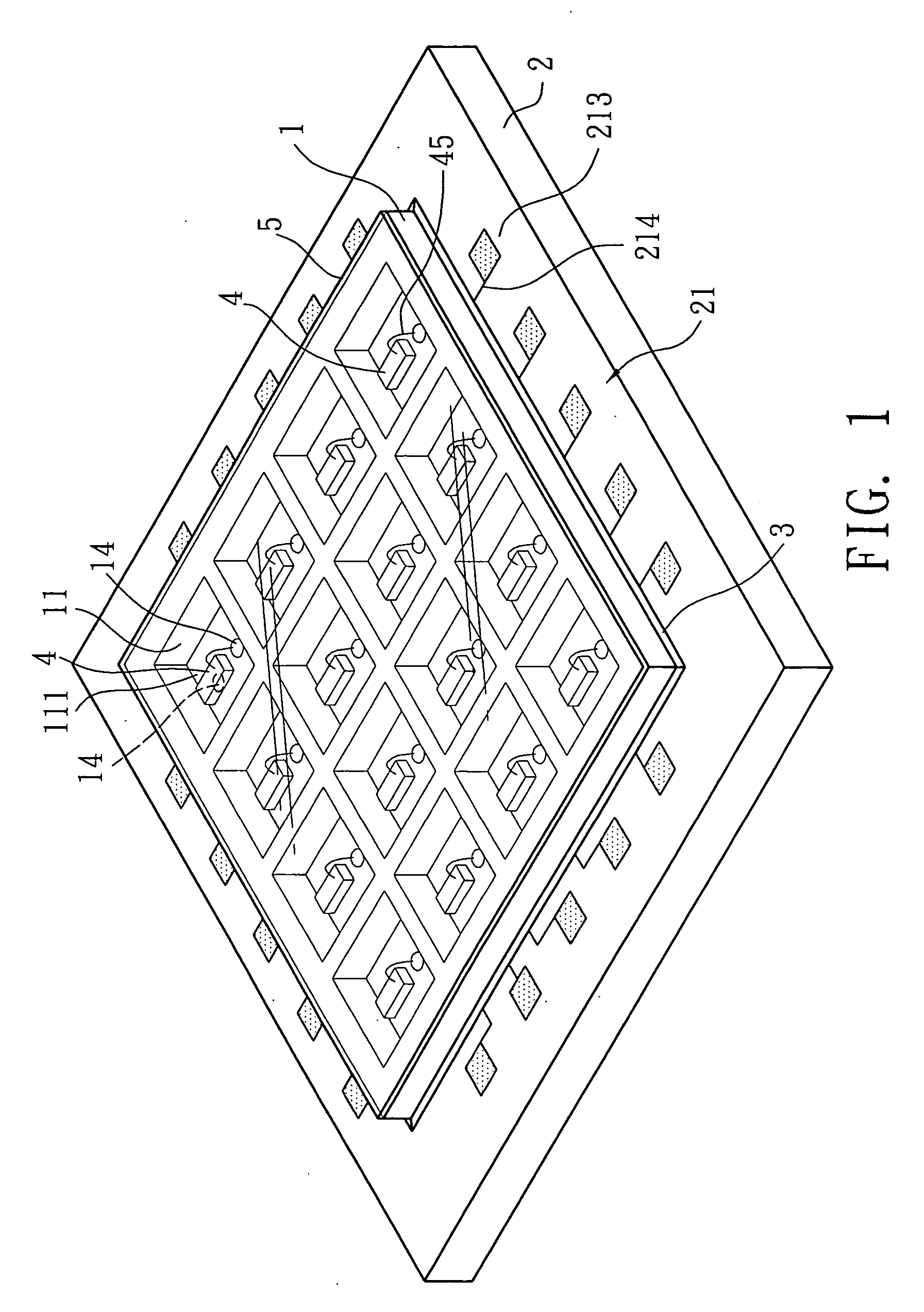 Array-type modularized light-emitting diode structure and a method for packaging the structure