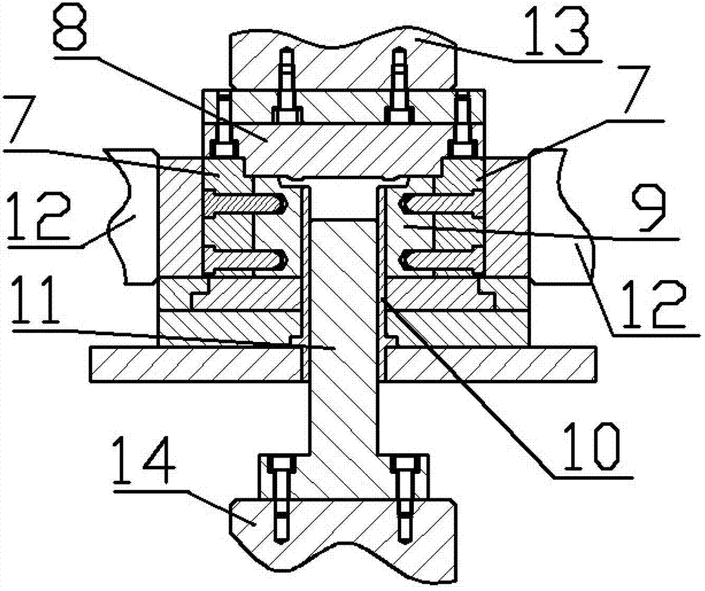 Semi-solid state metal molding multi-direction extrusion mold for refrigerator and air-conditioning compressor crankshafts