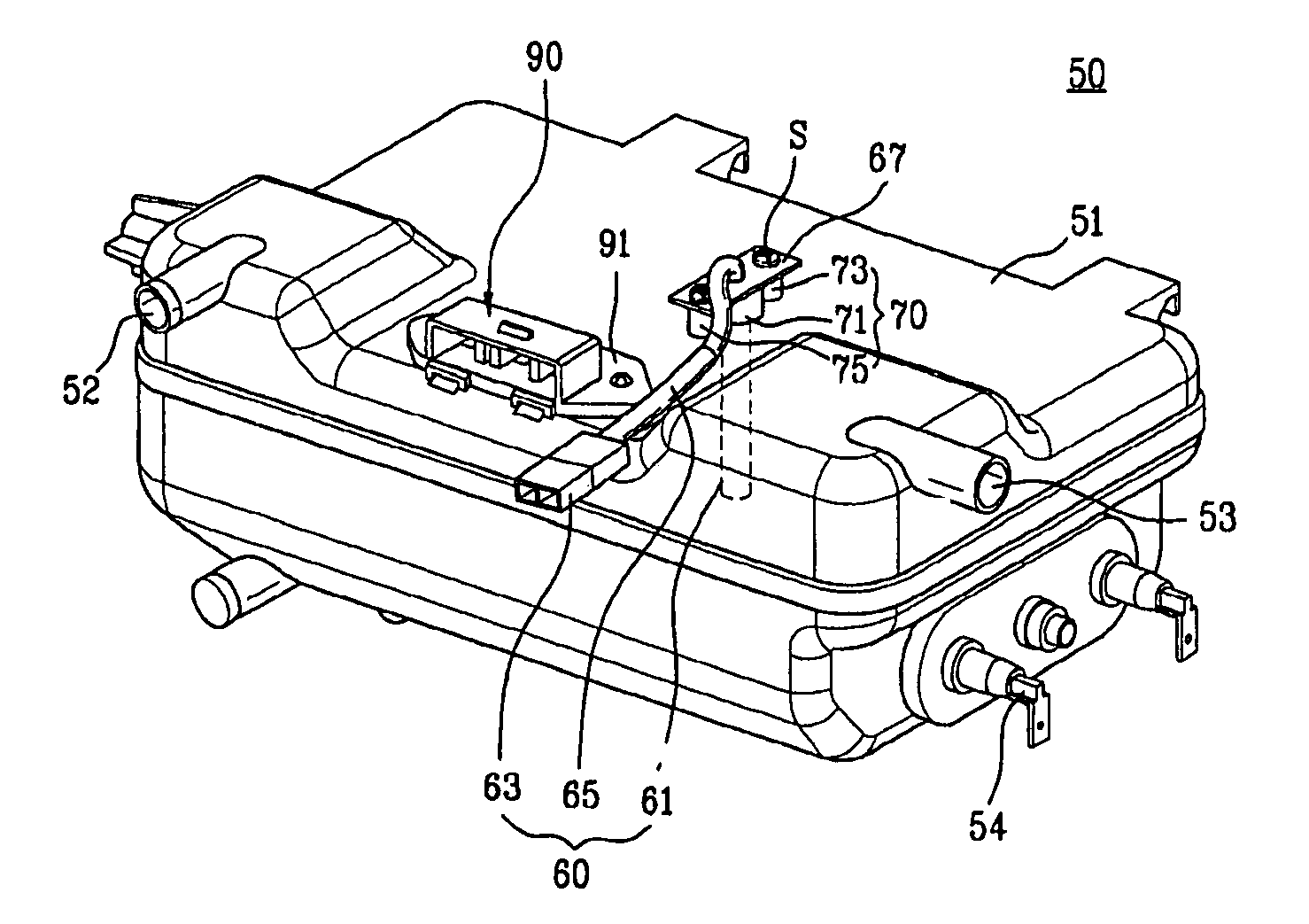 Structure for mounting temperature sensor of steam generation apparatus in drum type washer