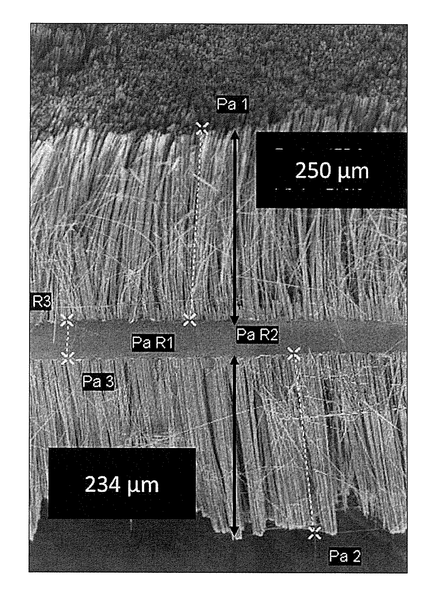 Arrays of long nanostructures in semiconductor materials and methods thereof