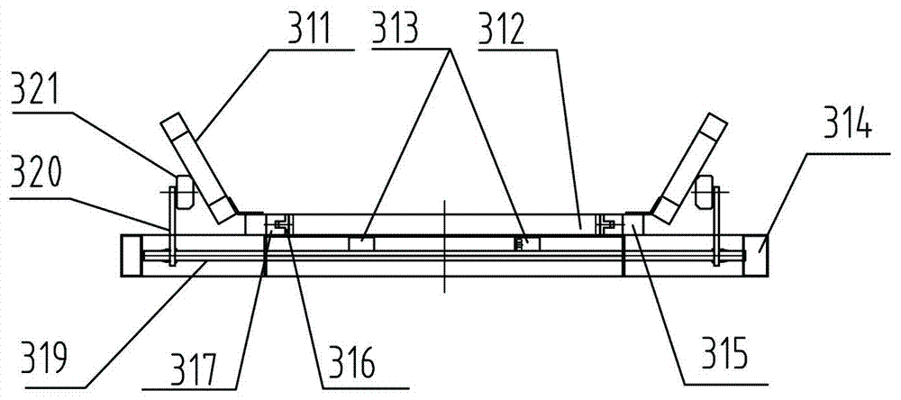 Back hogging and leg bending mechanism for nursing bed