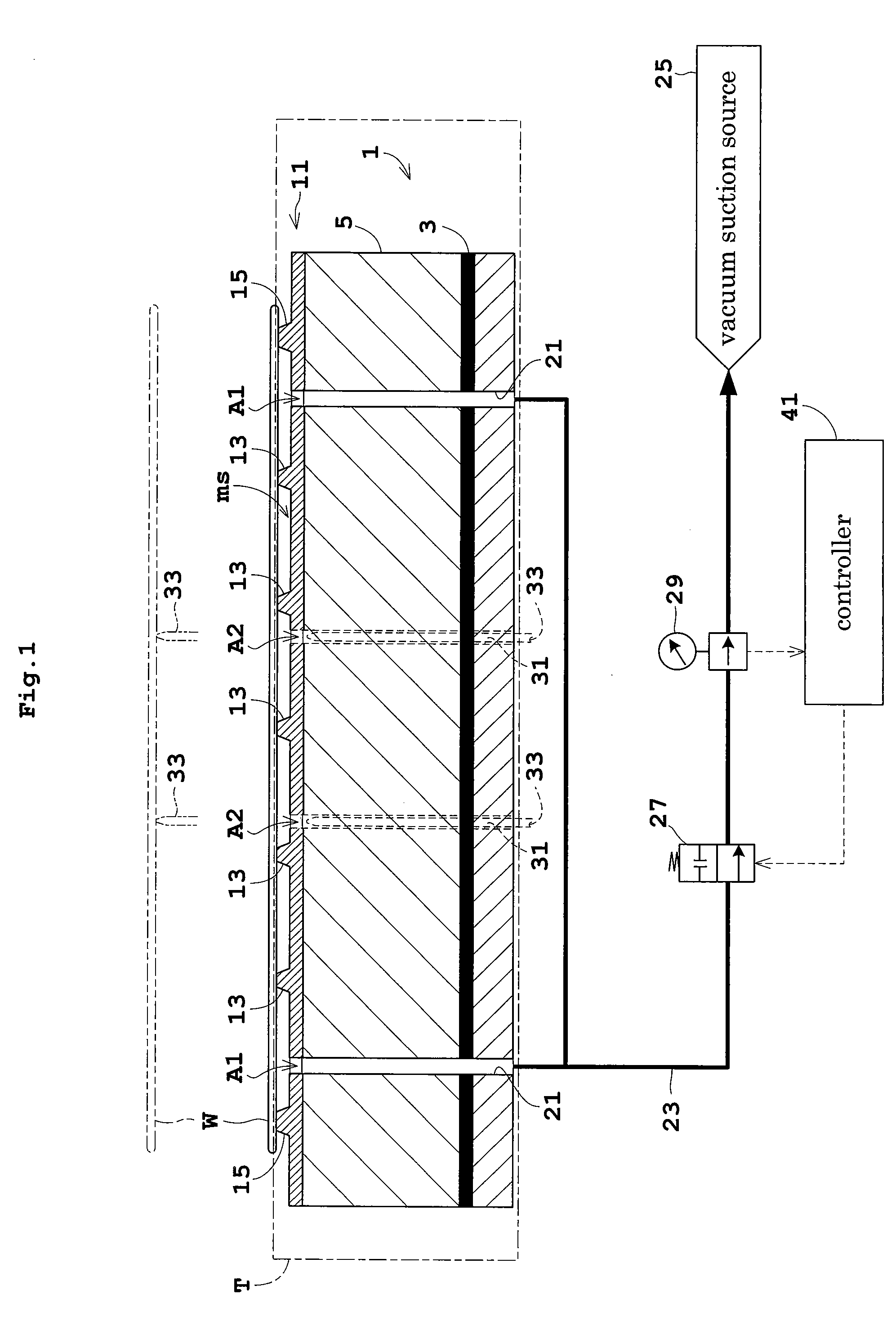 Substrate support structure, heat treatment apparatus using same, first sheet-like object for use in the substrate support structure, method of manufacturing the substrate support structure, heat treatment apparatus, and substrate sucking method
