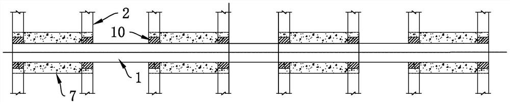 A high-pile beam-slab assembled beam structure and its construction method