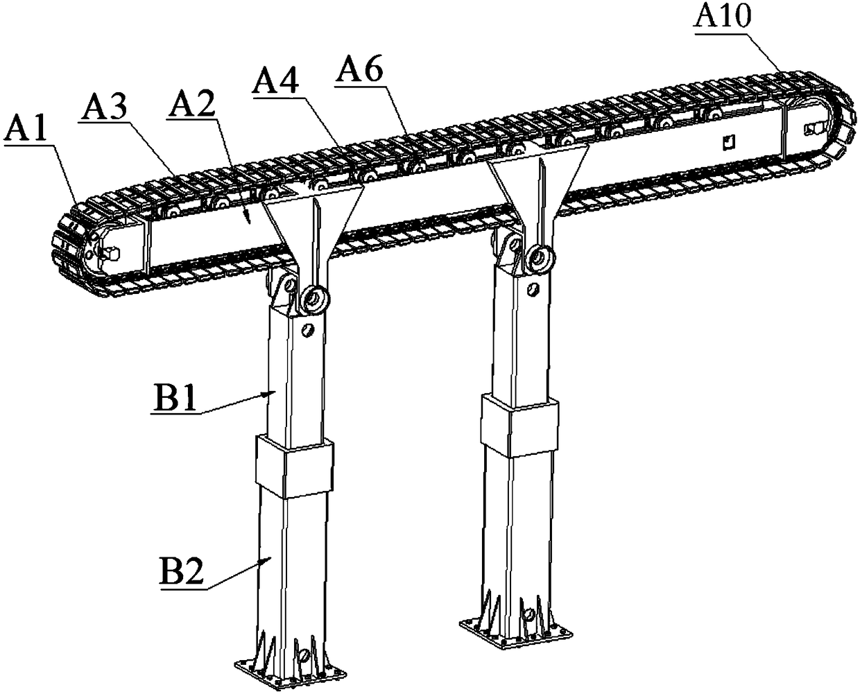 Continuous temporary canopy guarding device for continuous miner, as well as continuous miner