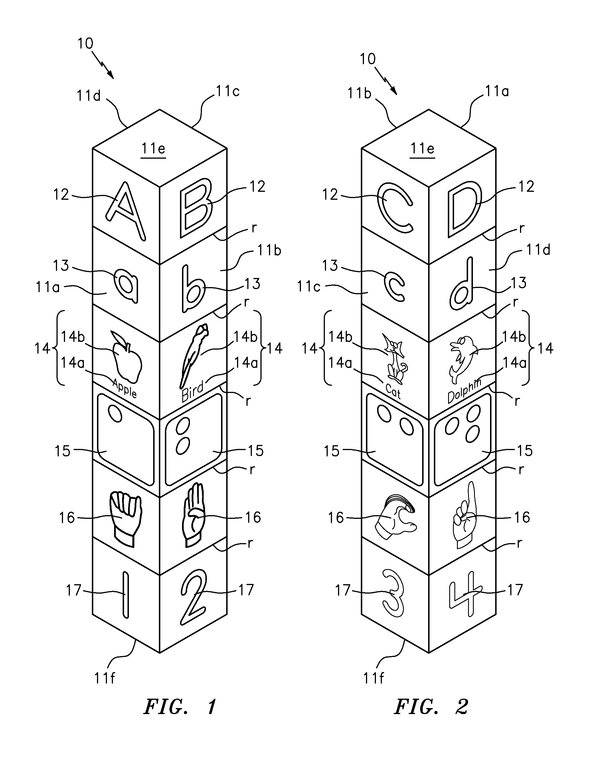 Tactile spelling totems