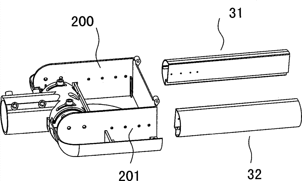 Light source component of LED street lamp