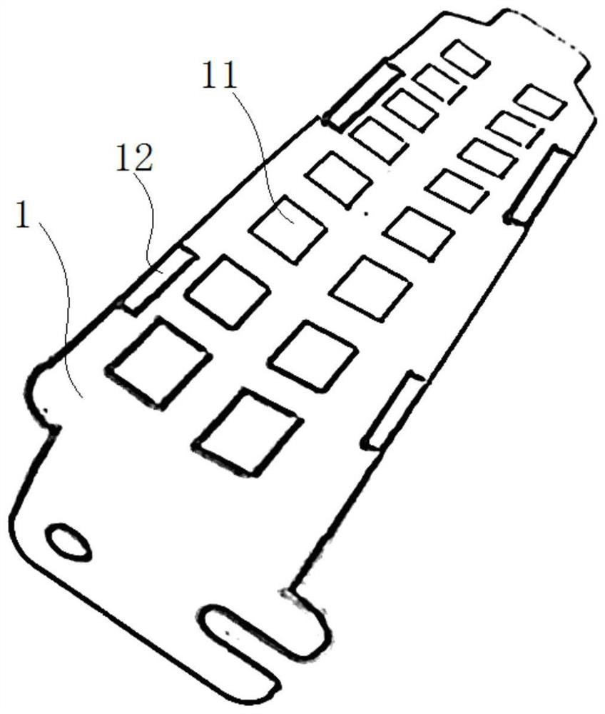 Case and board card fixing baffle thereof