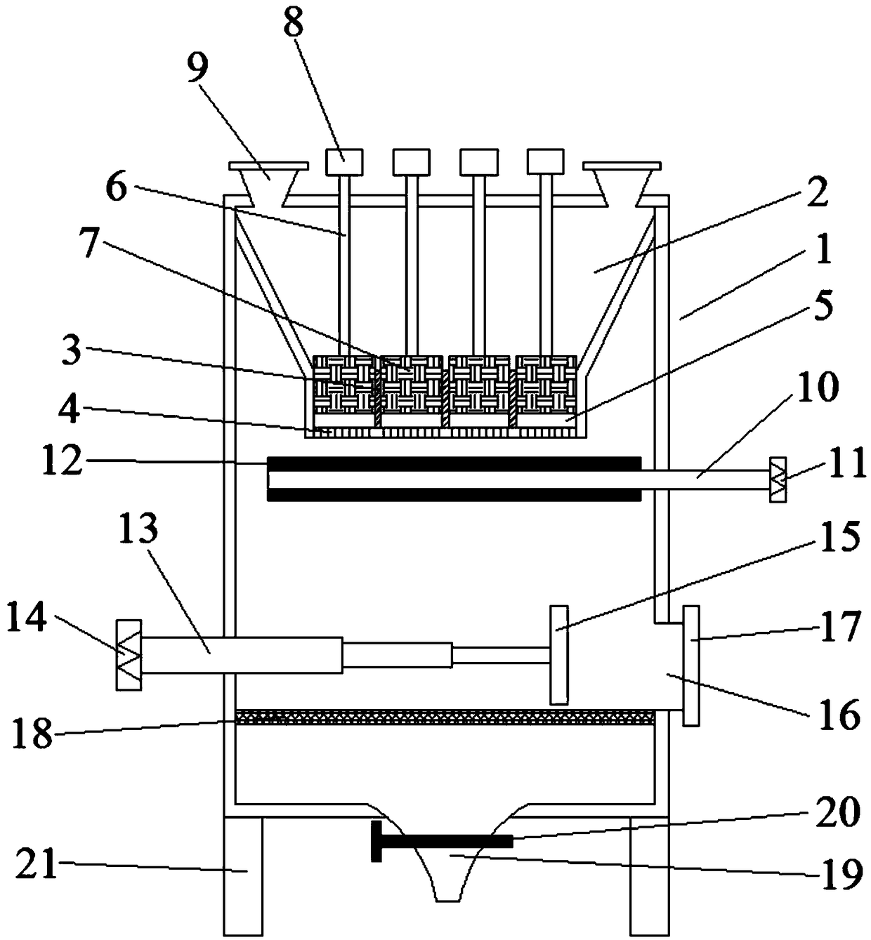 Pharmaceutical squeezing granulator realizing uniform granularity