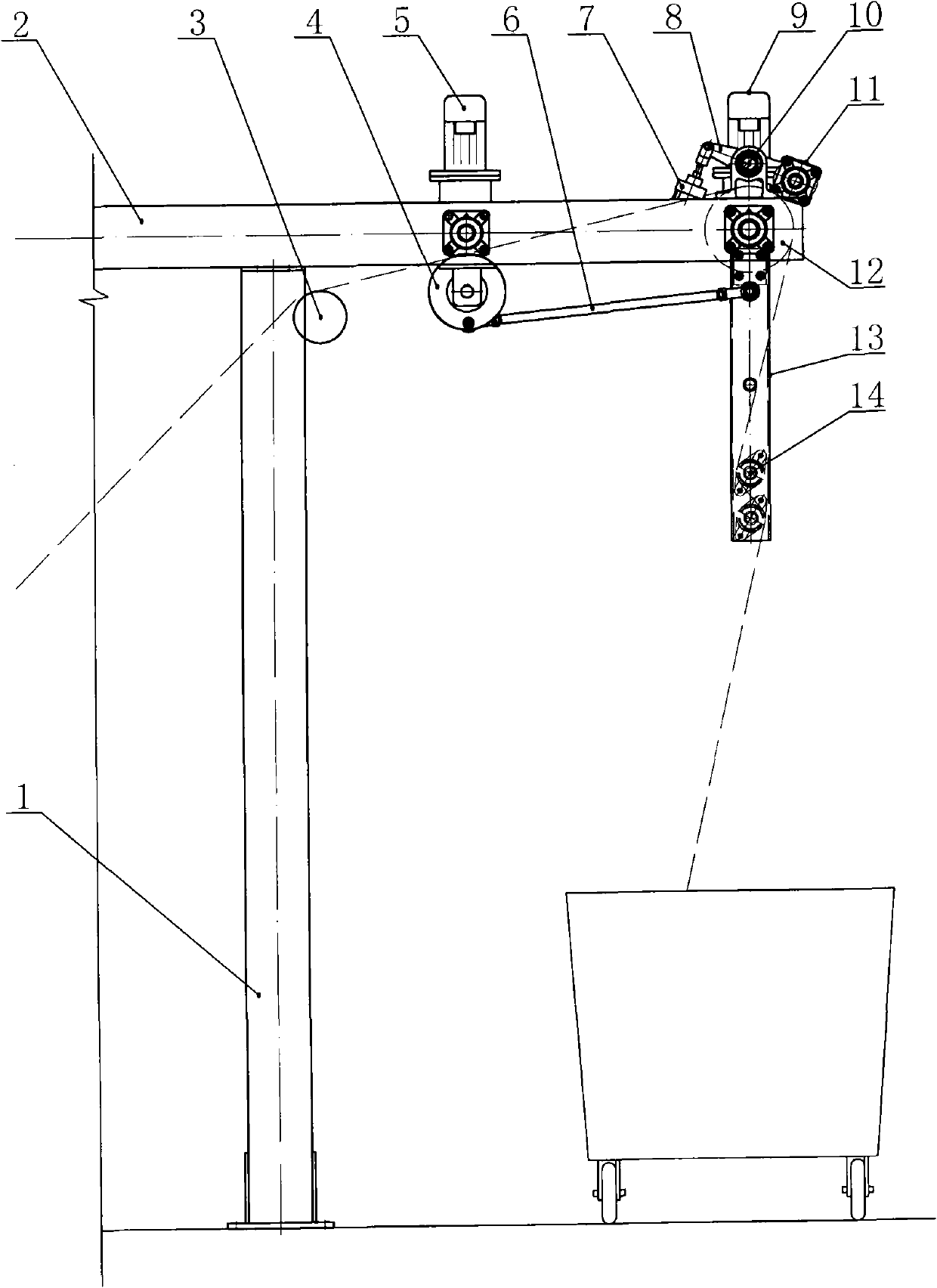 Cloth outlet swing mechanism