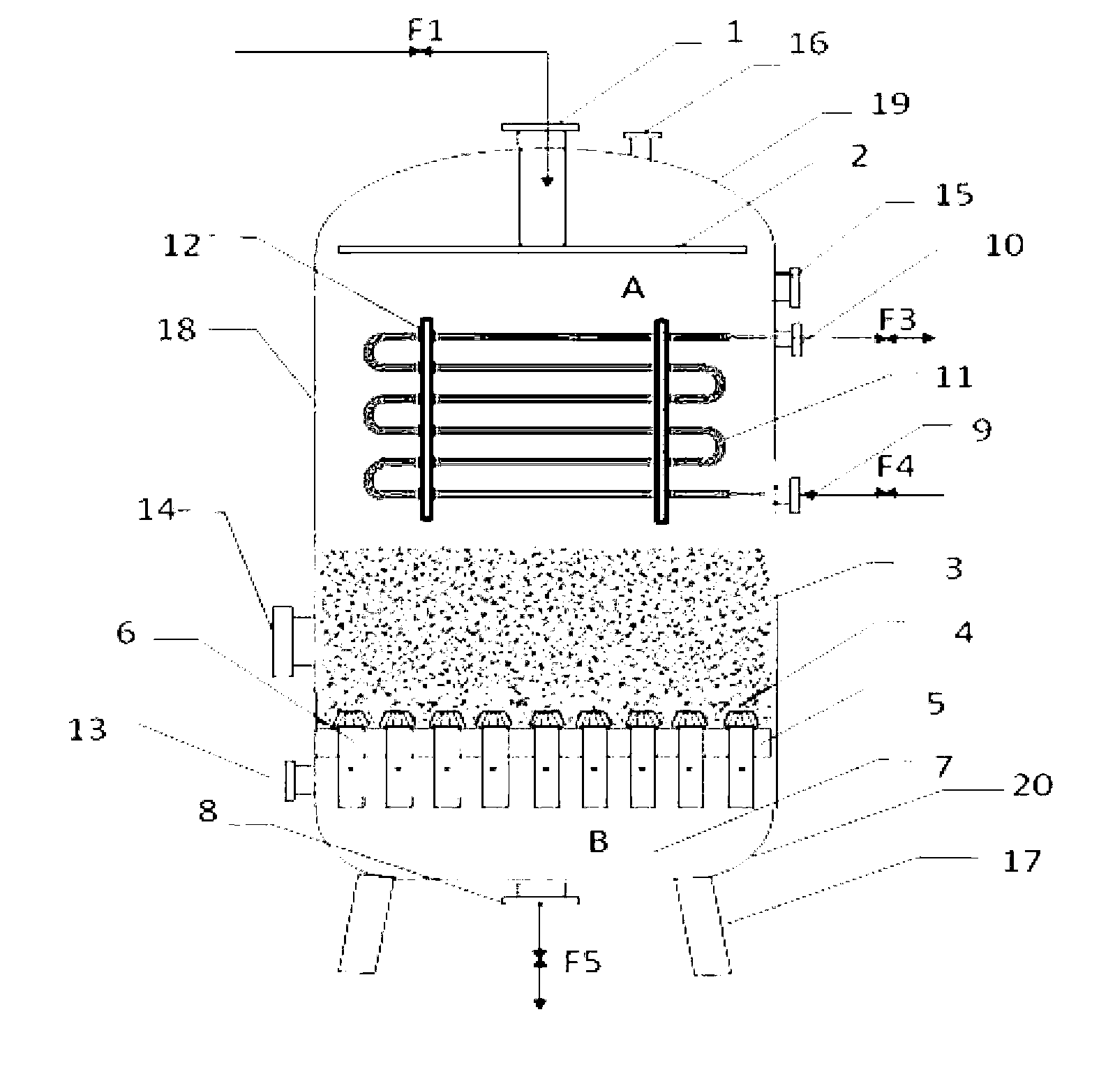 Sewage heat exchanger with scaling function and heat-exchange scaling method